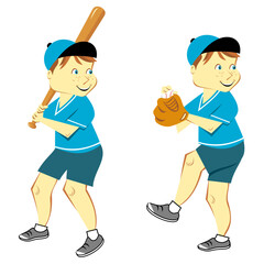 child with baseball bat and glove