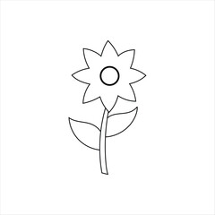 vector flat design flower silhouettes illustration
