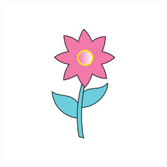 vector flat design flower silhouettes illustration