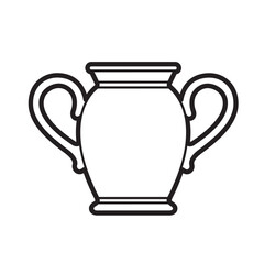 illustration of a pot in black outline