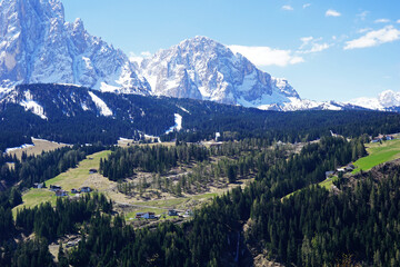 Natural landscape of Santa Maddalena at Val di Funes, land of the pale mountains and beautiful valley in the Dolomites also one of UNESCO World Heritage site- South Tyrol, Italy