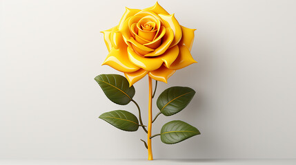 a single yellow rose photo made with generative AI