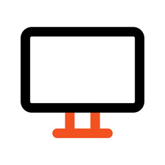 computer screen line icon
