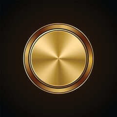 Luxury golden badges and labels. Retro vintage circle badge design