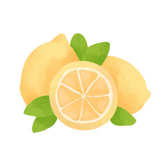 Lemon Watercolor Elements