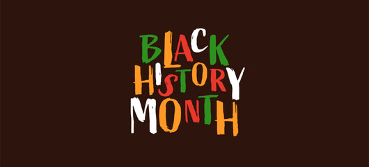 Black Month banner. Black Month History background