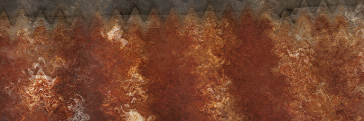 ultra-wide copy-space design of overlapping rusty and corroded metal sheets