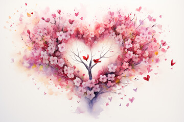 fantasy Valentine's Day, hearts, congratulations, card, wedding invitation - obrazy, fototapety, plakaty