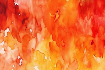 Red and orange watercolor abstract background