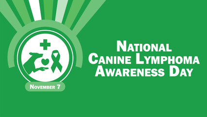 National Canine Lymphoma Awareness Day vector banner design. Happy National Canine Lymphoma Awareness Day modern minimal graphic poster illustration.