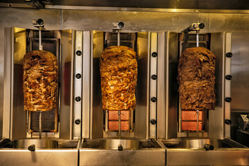 Gyro meat being roasted