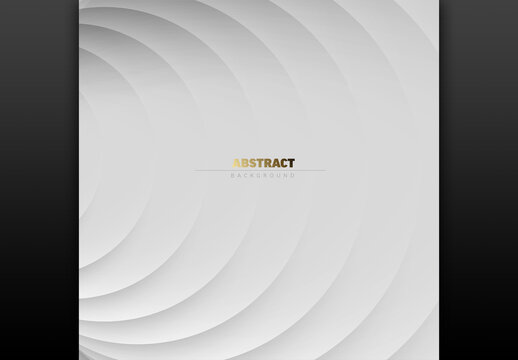 Abstract white and light gray background made from white circles with place for your text