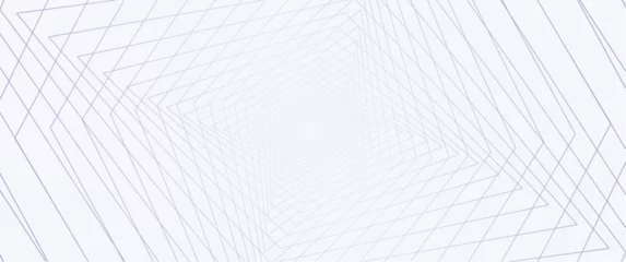 Tuinposter radial concentric symmetric diamond vortex line vector illustration for graphic, background © Izzul Khaq