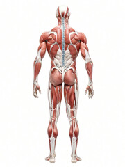 isolated body muscles on white background