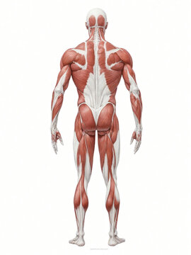 isolated body muscles on white background