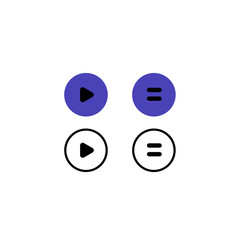 Minimalist Buttons Play/Pause