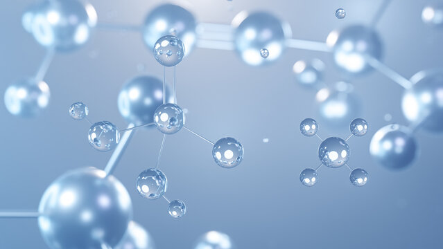 ammonium dihydrogen phosphate molecular structure 3d, flat model, fire suppression agents, structural chemical formula view from a microscope