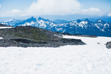 snow covered mountains, Mt. Rainier
