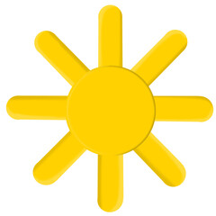 Cute Hand drawn Sun Doodle Cartoon graphic animated for sky weather, kids and children book
