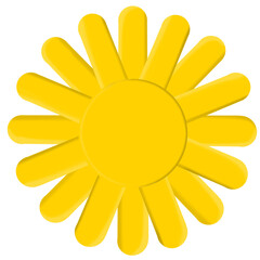 Sun icon isolated on transparent background, Sun logo design