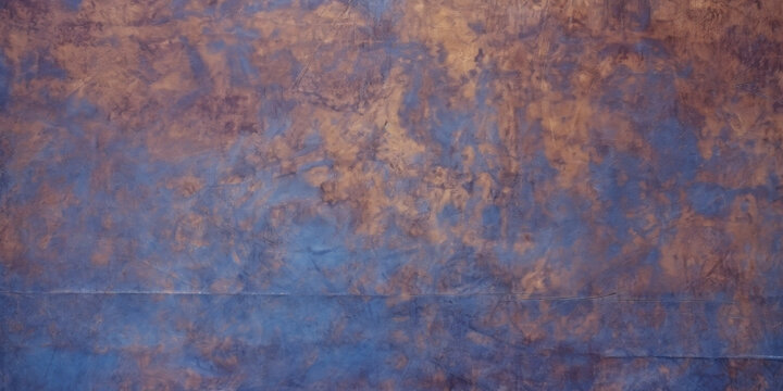 Abstract textured background in blue and bronze colors.
