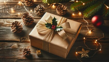 Captivating photograph showcasing elegantly wrapped Christmas gifts, meticulously stacked with a variety of ribbons and tags.