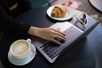 person working on laptop