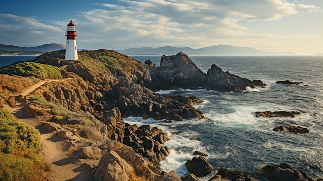 a coastal lighthouse.