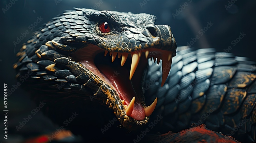 Poster a close up of a snake's mouth with it's mouth open and it's mouth wide open and it's mouth wide open
