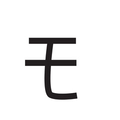 Japanese alphabet katakana icon flat style