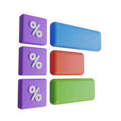 3D Colored Performance Chart Model with Three Levels. Lavender-themed 3D Colored Performance Chart.
3d illustration, 3d element, 3d rendering. 3d visualization isolated on a transparent background