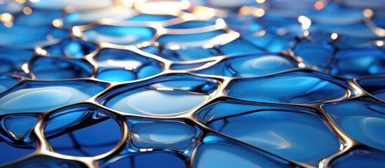 abstract cell blue background