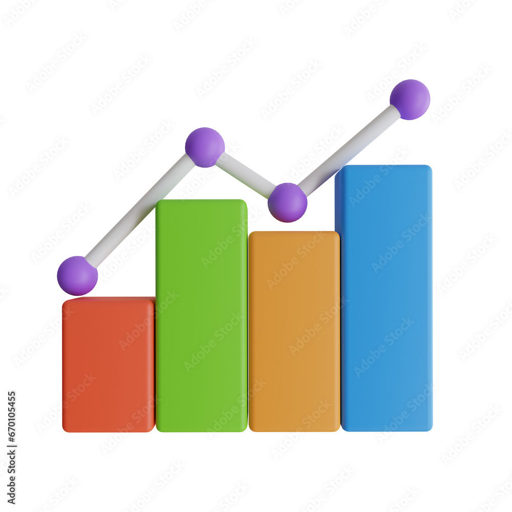 Poster 3d colored analytics model with three parts. lavender-themed 3d colored analytics model for analytic