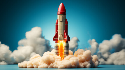small space rocket HD 8K wallpaper Stock Photographic Image