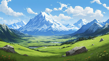 landscape in the mountains