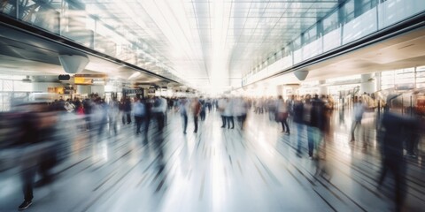 Abstract blur in airport for background