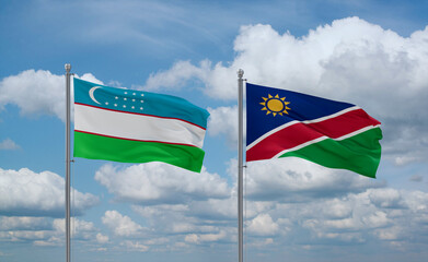 Namibia and Uzbekistan, country relationship concept