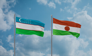 Niger national flags, country relationship concept