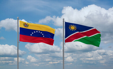 Namibia and Venezuela, country relationship concept