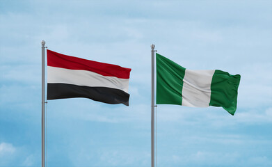 Nigeria national flags, country relationship concept