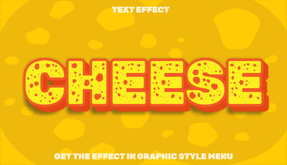 Cheese Text Effect 3d - Get the effect graphic in style menu