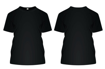 Black  t shirt. vector illustration
