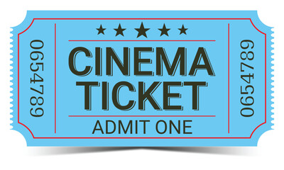 Ticket, cinema ticket.