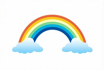 vibrant rainbow against a cloudy sky