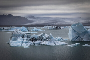 View of Jokulsarlon Ice Lagoon