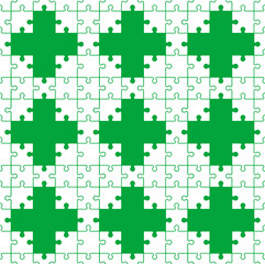 Pharmacy cross symbol background seamless pattern. vector illustration