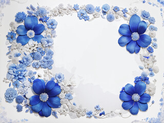 Fototapeta na wymiar Beautiful flower frame