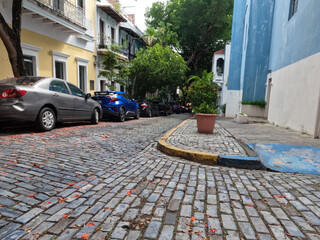 Alley in the old city of San Juan, Puerto Rico