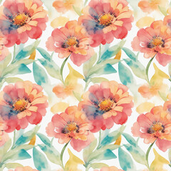Obraz premium seamless watercolor floral abstract colorful wallpaper