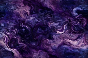 Liquid rose and soft lavender paints converge in an abstract close-up, creating a soothing and...